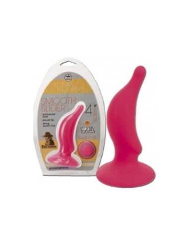 18091 SMOOTH SLIDER 10.2 CM ANAL PLUG VACUUM 100% SILICONE - Imagen 1