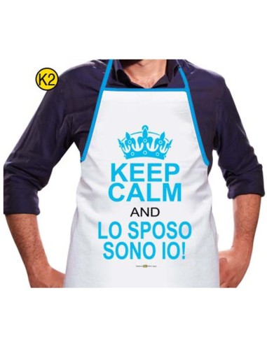 G 2031- K2 GREMBIULE KEEP CALM AND LO SPOSO SONO IO - Imagen 1