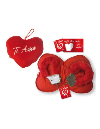 V 6582 SAN VALENTINO CUORE CON MANETTE PELUCHE ROSSO + BIGLIETTO TI AMO - Imagen 1