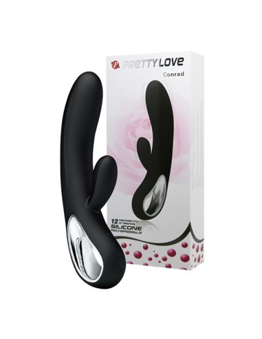 6021 PRETTY LOVE CONRAD ELMER BLACK  VIBRATORE DI DESIGN 100% SILICONE COLORE NERO - Imagen 1