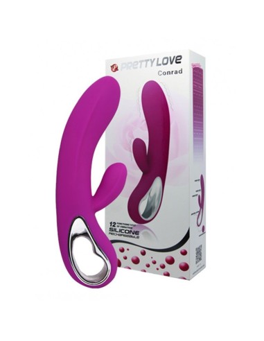 6020 PRETTY LOVE CONRAD ELMER DEEP ROSE VIBRATORE DI DESIGN 100% SILICONE COLORE FUXIA - Imagen 1