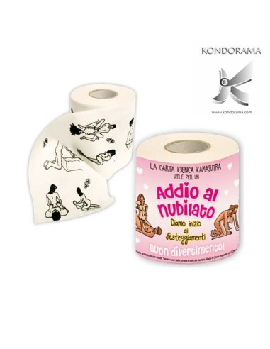 0192-2 ROTOLO CARTA IGIENICA KAMASUTRA ADDIO AL NUBILATO - Imagen 1