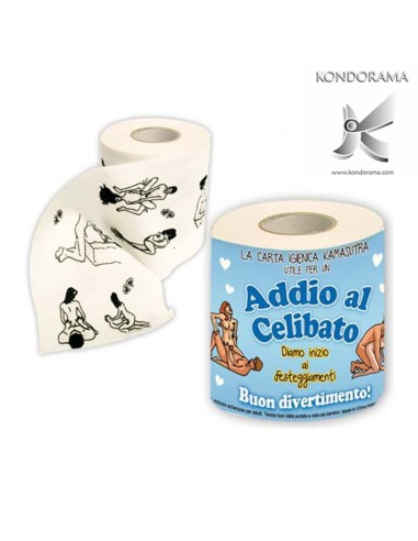 0192-3 ROTOLO CARTA IGIENICA KAMASUTRA ADDIO AL CELIBATO - Imagen 1