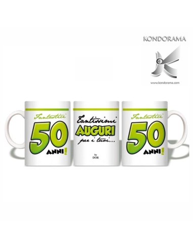 2017-09 TAZZA COMPLEANNO TANTISSIMI AUGURI PER I TUOI 50 ANNI - Imagen 1