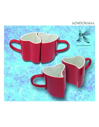 7270 COPPIA TAZZA ROSSA LOVE - Imagen 1