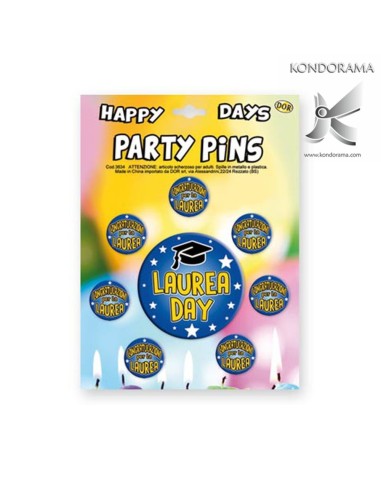 3634-12 SET SPILLE "PARTY PINS" LAUREA DAY - Imagen 1