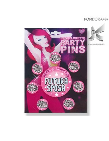 3634-13 SET SPILLE "PARTY PINS" FUTURA SPOSA ADDIO AL NUBILATO PARTY - Imagen 1