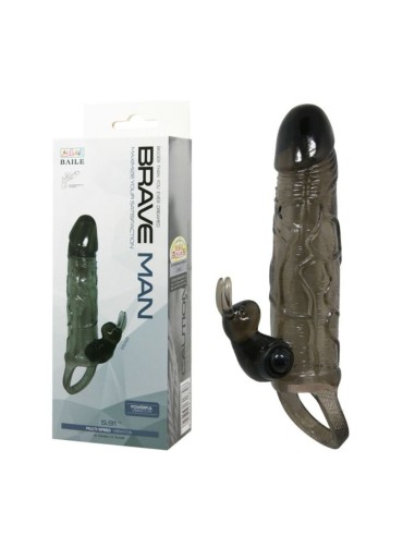 D-213040 PROLUNGA FALLICA CON ANELLI TESTICOLI E STIMOLATORE CLITORIDE VIBRATORE RABBIT - Imagen 1