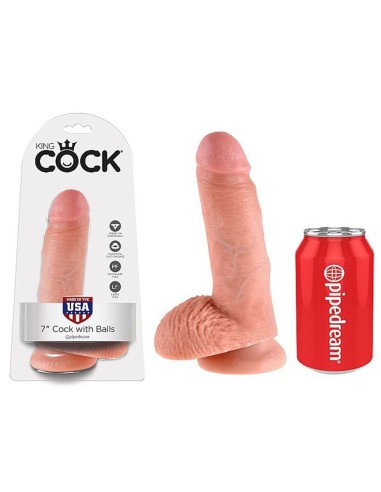 PD5506-21 PIPEDREAM - KING COCK 7 INCH COCK - WITH BALLS – SKIN - Imagen 1