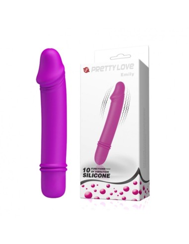 11302 EMILY VIBRATOR PRETTY LOVE  VIBRATORE DI DESIGN IN SILICONE FUXIA CON 10 VELOCITÀ - Imagen 1