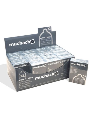 MUCHACHO XL PROFILATTICI PRESERVATIVI TRASPARENTI MISURA GRANDE SENZA AROMA 6 X 20 - Imagen 1