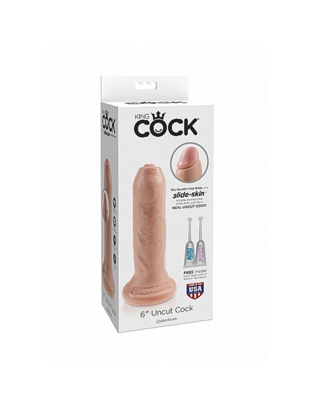 PD5560-21 PIPEDREAM KING COCK 6" UNCUT FLESH  FALLO REALISTICO NON CIRCONCISO 6"