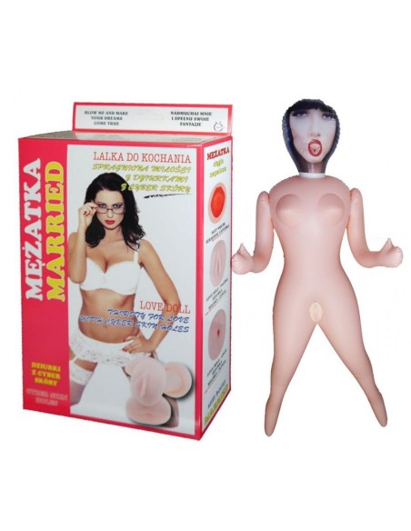 MARRIED BAMBOLA GONFIABILE BIANCA LOVE DOLL GRANDEZZA REALE SPOSATA IN PVC CON GENITALI IN CYBERSKIN ESTRAIBILI