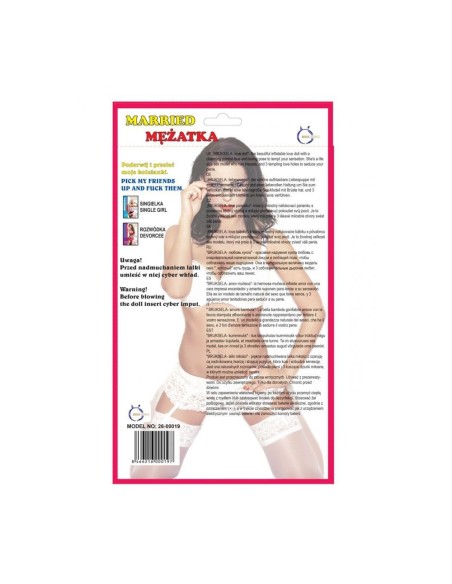MARRIED BAMBOLA GONFIABILE BIANCA LOVE DOLL GRANDEZZA REALE SPOSATA IN PVC CON GENITALI IN CYBERSKIN ESTRAIBILI
