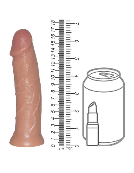FAAK-001 SKIN COLOR DILDO FALLO REALISTICO IN PVC COLOR CARNE 6,5” - Imagen 2