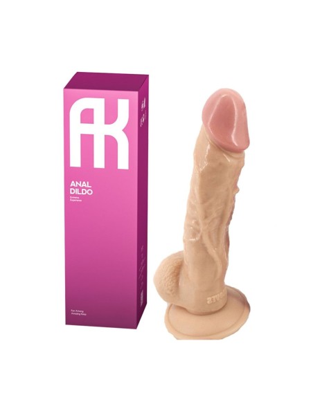 QLOVES001SKIN COLOR DILDO FALLO REALISTICO IN PVC COLOR CARNE 9” - Imagen 1