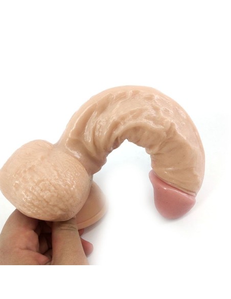 QLOVES001SKIN COLOR DILDO FALLO REALISTICO IN PVC COLOR CARNE 9” - Imagen 4