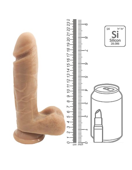 FAAK-G110 SKIN COLOR DILDO FALLO REALISTICO IN SILICONE COLOR CARNE 8,5” - Imagen 12