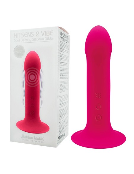 24511 HITSENS 2 VIBE PINK DILDO A DOPPIA DENSITÀ CON PELLE SILICONE PREMIUM E IMBOTTITURA SILEXPANⓇ CON MOTORE INTEGRATO - Image