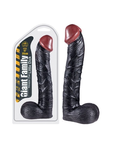55078421 GIANT FAMILY LITTLE DICK REALISTIC DONG CIRCA 28 CM BLACK - Imagen 1