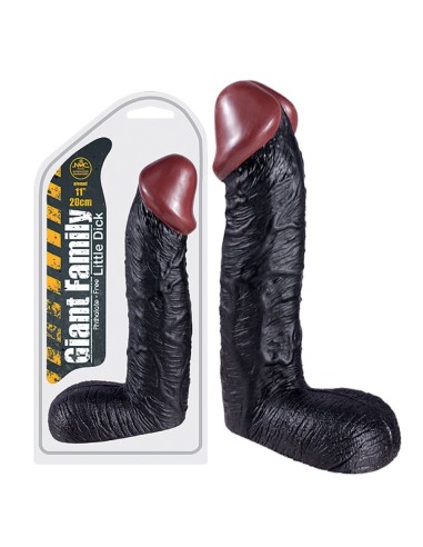 55078423 GIANT FAMILY LITTLE DICK REALISTIC DONG CIRCA 28 CM BLACK - Imagen 1
