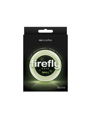 FIREFLY HALO COCKRING 50 MM SMALL CLEAR ANELLO FALLICO IN SILICONE FLUORESCENTE - Imagen 1