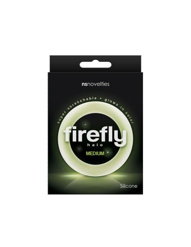FIREFLY HALO COCKRING 55 MM MEDIUM CLEAR ANELLO FALLICO IN SILICONE FLUORESCENTE - Imagen 1