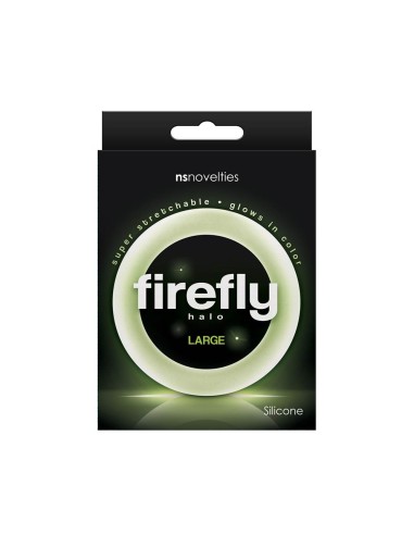 FIREFLY HALO COCKRING 60 MM LARGE CLEAR ANELLO FALLICO IN SILICONE FLUORESCENTE - Imagen 1