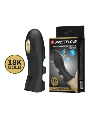 PRETTY LOVE PEGASUS IBRATORE ANALE VAGINALE DA DITO FINGERING VIBRATOR CON PARTI IN ORO 18 K E STIMOLAZIONE ELETTRICA - Imagen 1