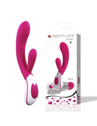 11259 PRETTY LOVE URIAH RABBIT SILICONE ROSA E BIANCO RICARICABILE - Imagen 1